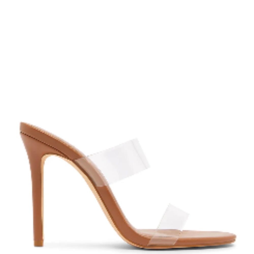 BELLA Tan Clear Heels